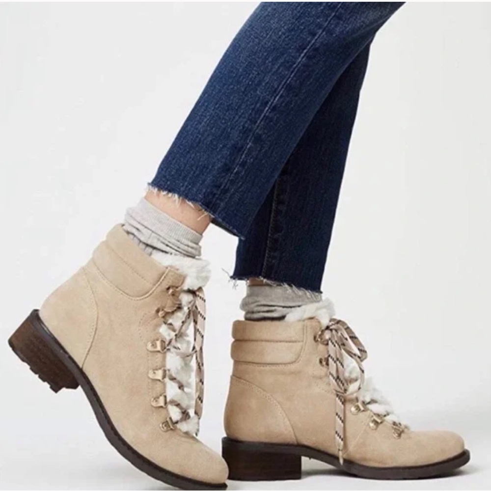 Sam Edelman Darrah 2 suede and fur boot sz 7